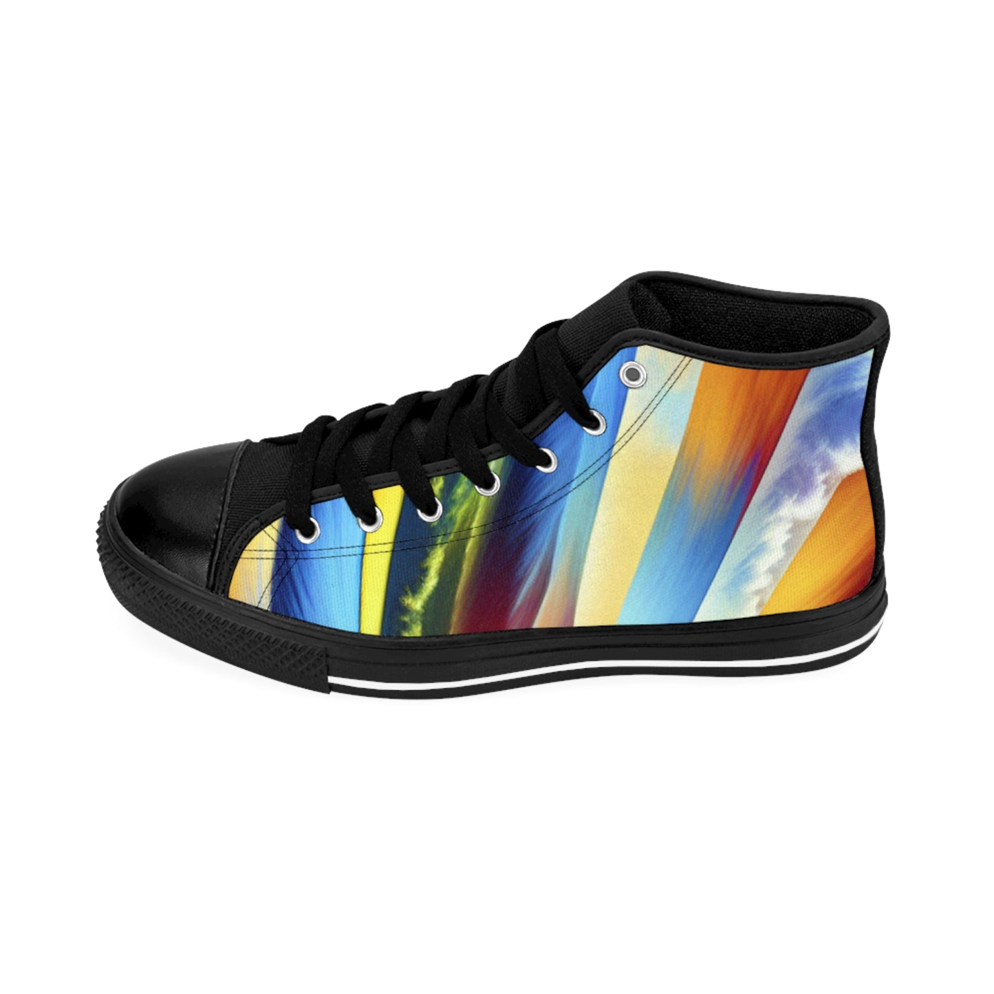 Vibrant Women's Classic Sneakers - Colorful High Top Shoes for Everyday Style