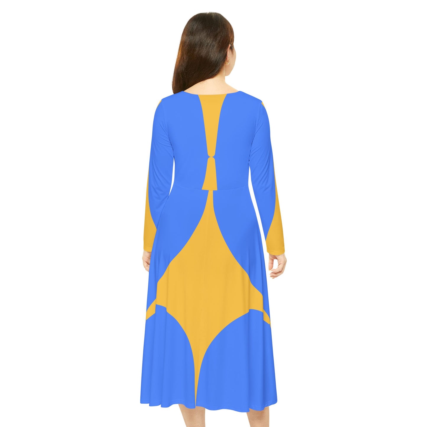 Elegant Long Sleeve Dance Dress, Perfect for Performances, Dance Classes, Parties, Casual Wear, Spring Events