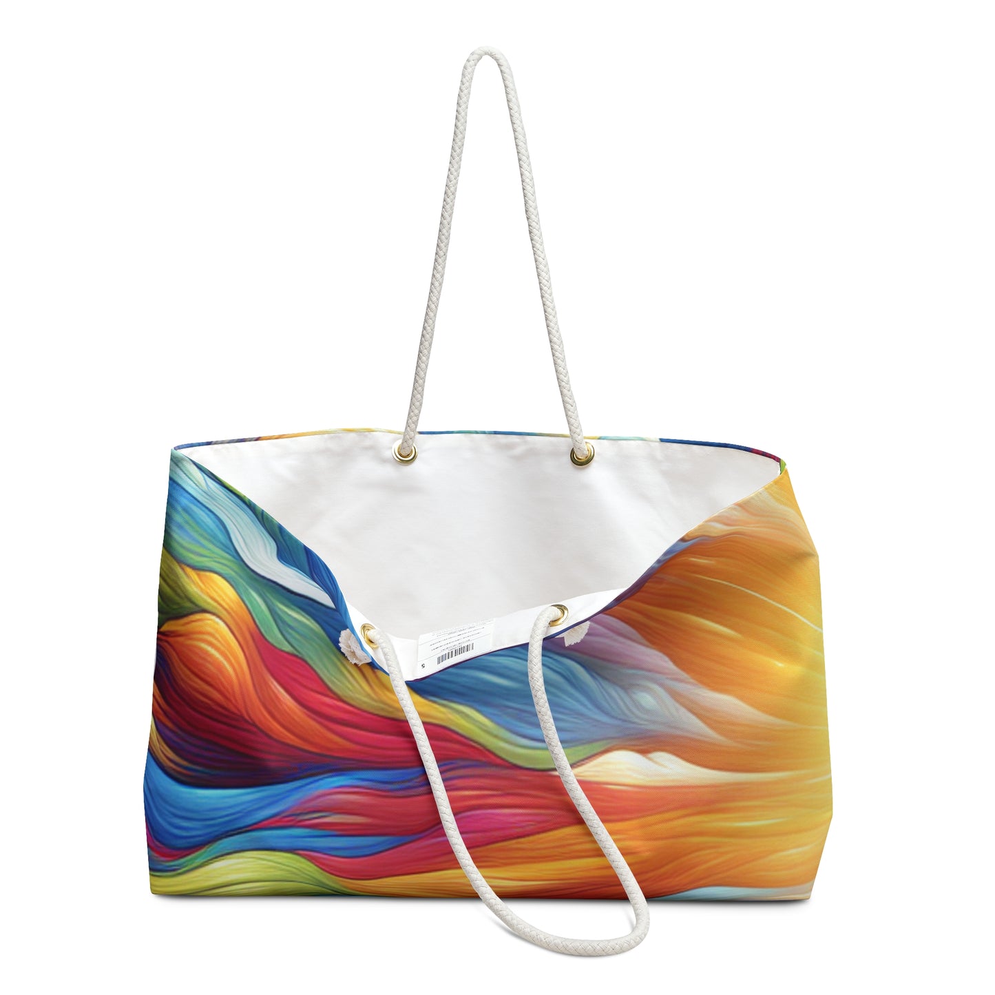 Vibrant Abstract Weekender Bag, Colorful Travel Tote, Stylish Gym Bag, Beach Weekend Must-Have, Unique Gift for Her, Art-Inspired Carryall
