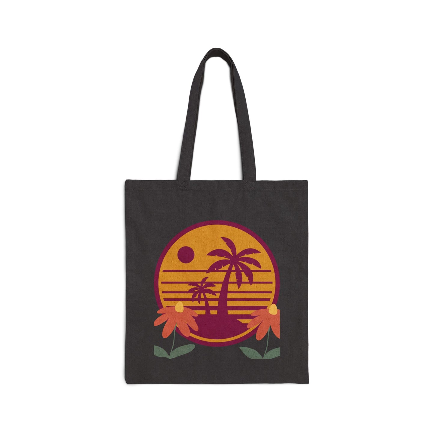 Tropical Sunset Tote Bag, Beach Bag, Eco-Friendly Shopper, Gift for Her, Summer Accessory, Vacation Bag