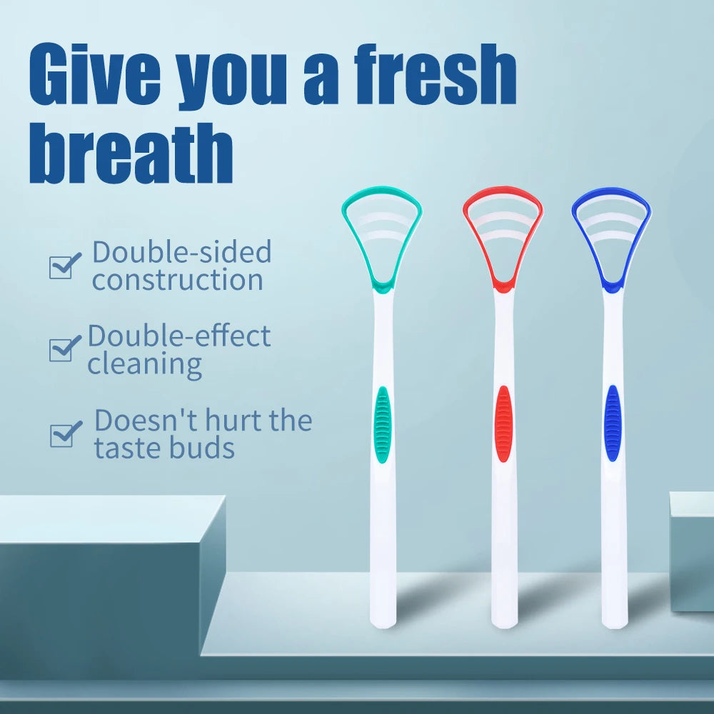 Y-Kelin Tongue Scraper Oral Cleaner Brush Fresh Breath Cleaning Coated Toothbrush Hygiene Care Tools