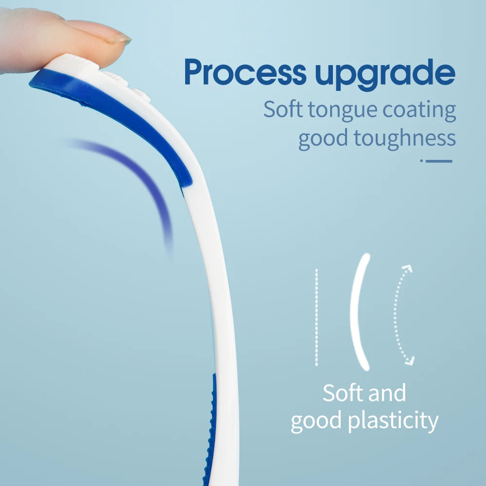 Y-Kelin Tongue Scraper Oral Cleaner Brush Fresh Breath Cleaning Coated Toothbrush Hygiene Care Tools