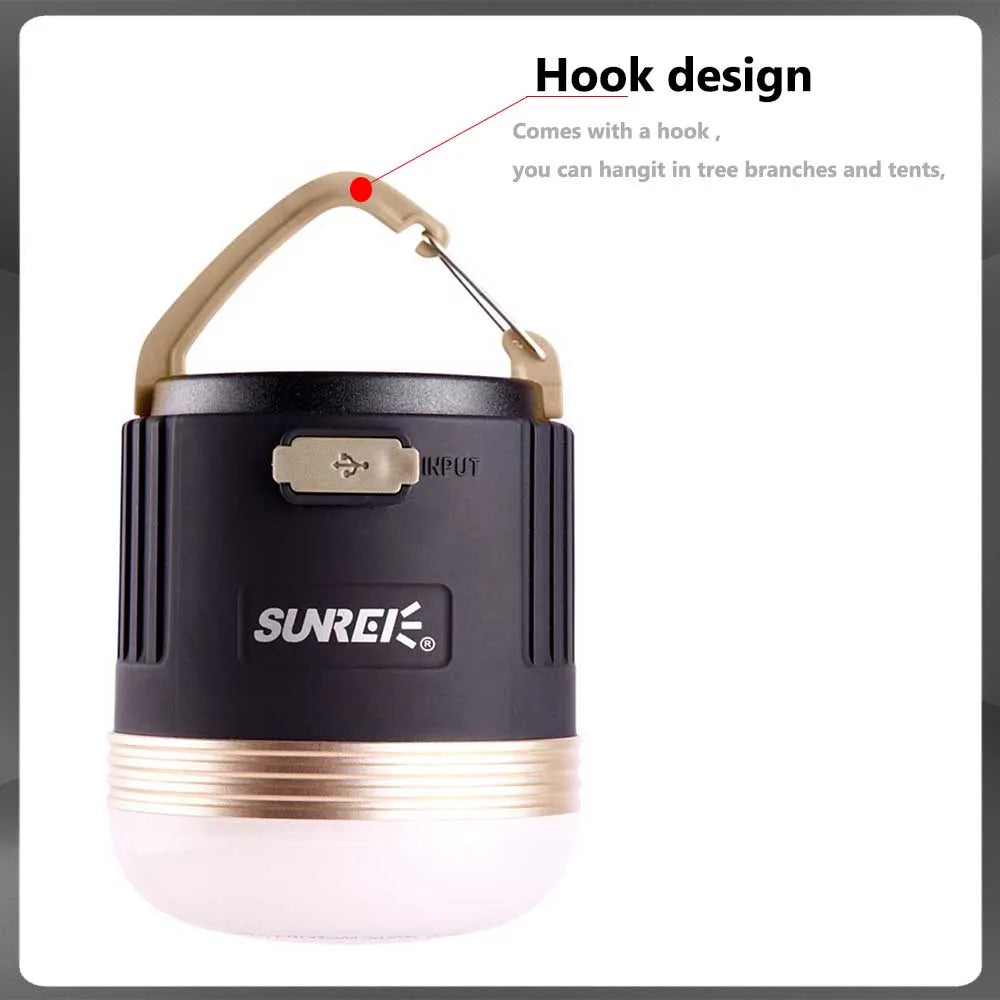 SUNREE CC3 CC5 Camping Lantern 840 Lumens LED Camping Light USB Rechargeable 9900mAH Battery outdoor lighting For Power Bank