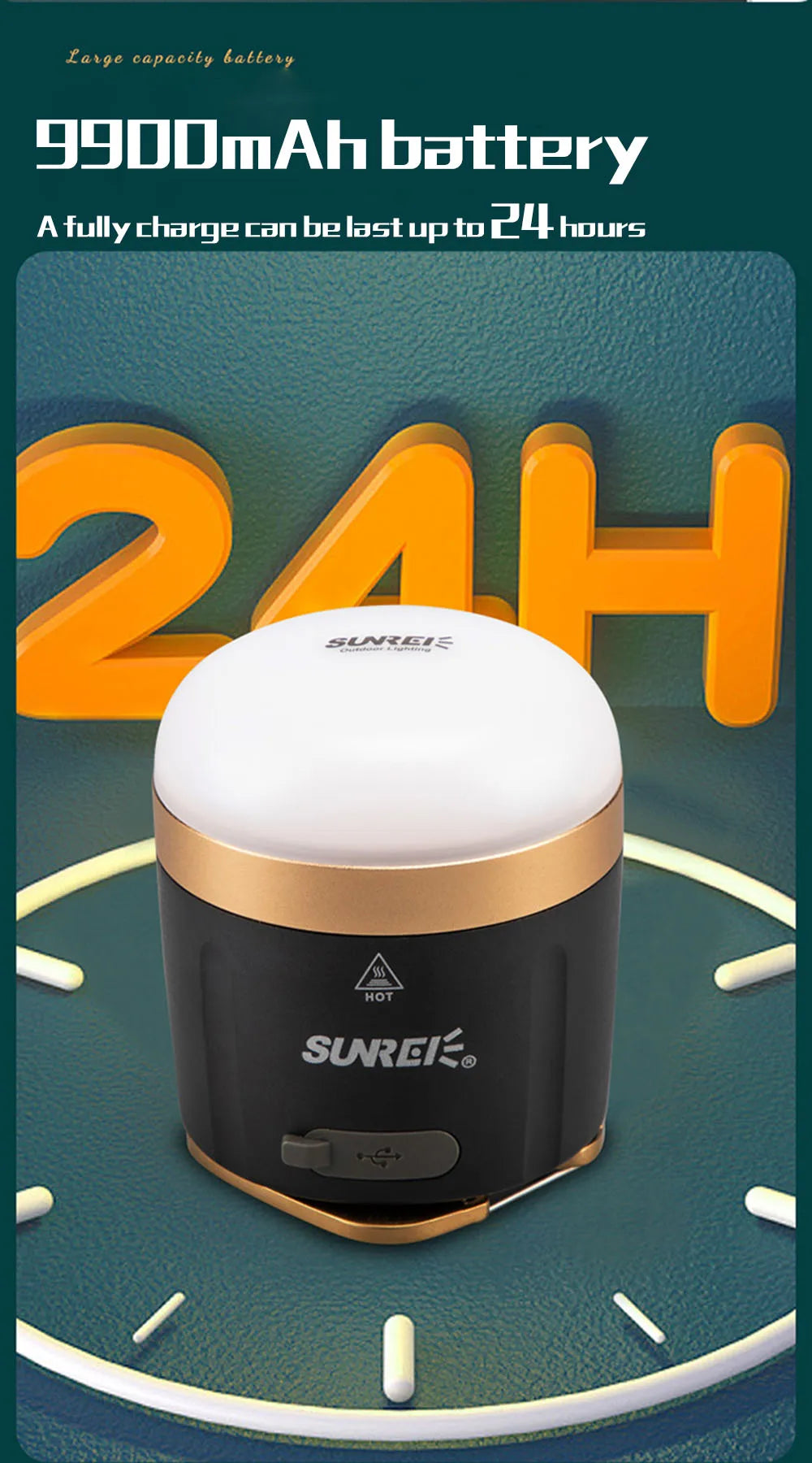 SUNREE CC3 CC5 Camping Lantern 840 Lumens LED Camping Light USB Rechargeable 9900mAH Battery outdoor lighting For Power Bank