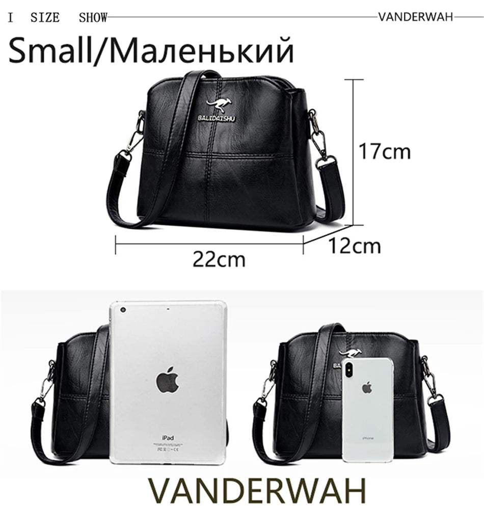 Women Embroidery Tote Bag High Quality Leather Ladies Handbags 2024 Women Shoulder Bag Small Crossbody Bags For Women Sac a Main