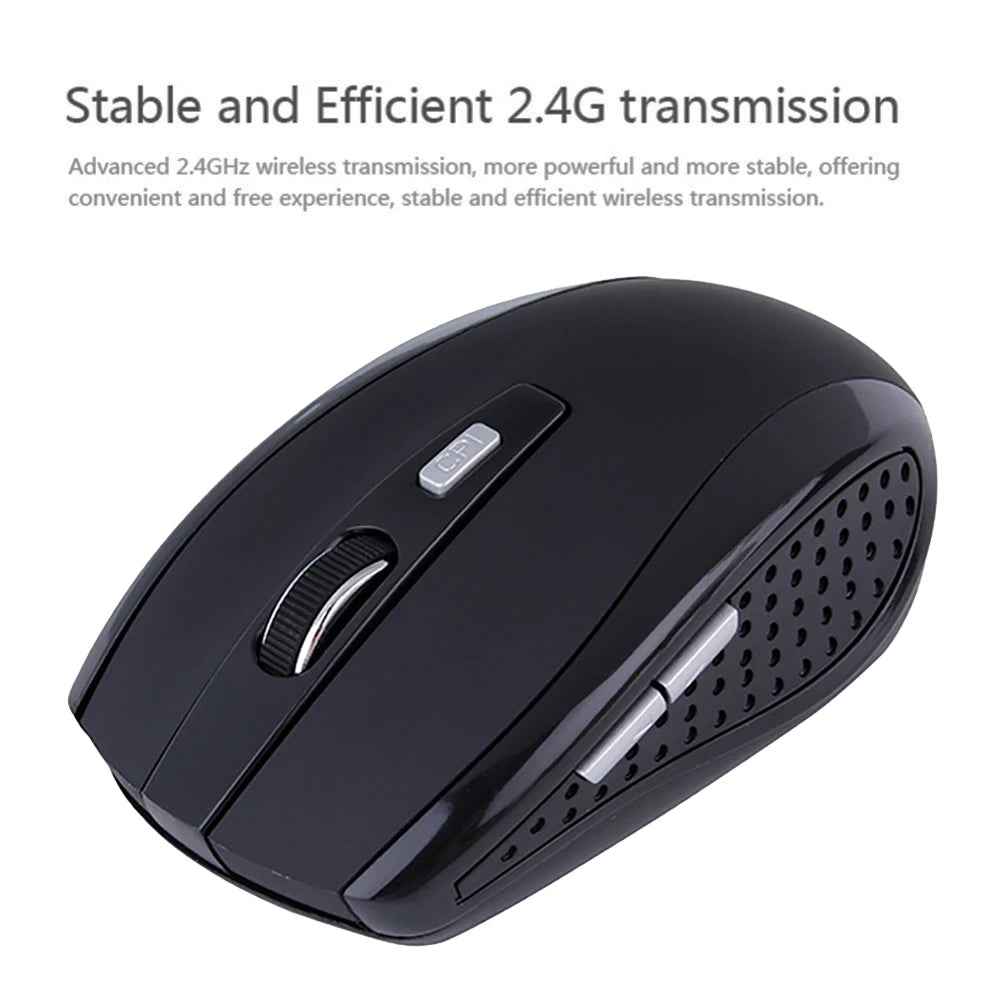 Wireless Mouse Optical Gaming Mouse Portable 2.4GHz Mouse with USB Nano Dongle Office Gamer Computer Desktop Mice for PC Laptop