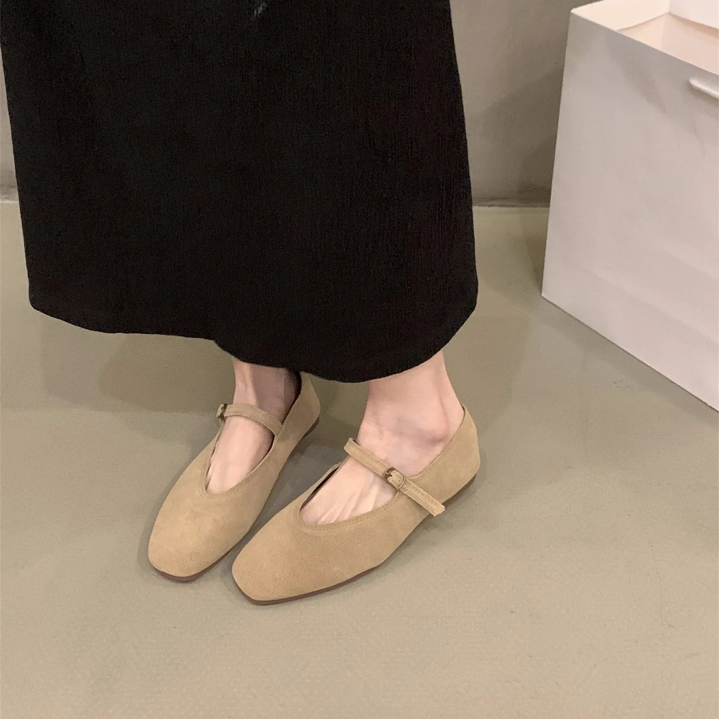 Bailamos 2024 Spring New Brand Women Flats Round Toe Shallow Slip On Ladies Casual Ballet Shoes Soft Leather Eelgant Dress Shoes