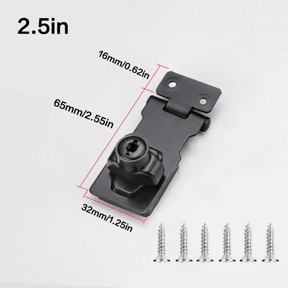 Locking Hasp Heavy Duty Locking Hasp Staple With Keys Padlock Cupboard Shed Garage Lock Office Cabinet Security Lock Hardware
