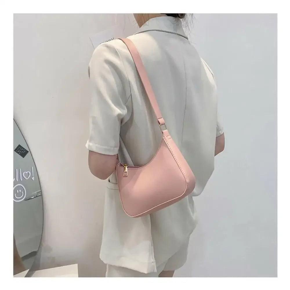 PU New Ladies Fashion Handbag Retro Pure Color Macaron Small Square Bag Hundreds of Shoulder Bags Casual Women's Bags