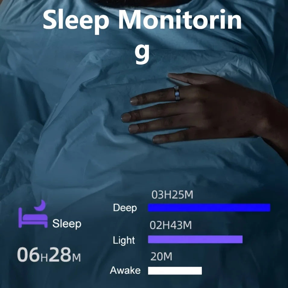 Smart Ring Wireless Connection Phone Sports Mode Sleep Monitoring Long Range Couple Gift