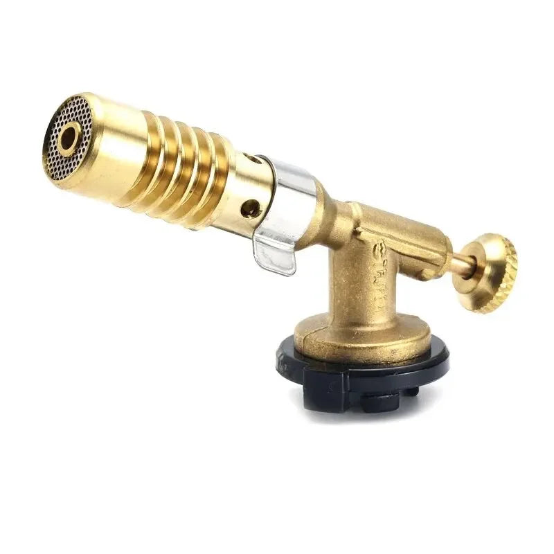 1set Picnic Barbecue Baking Cassette Stove Double-tube Spray Gun All-copper Flame Outdoor Barbecue Igniter Welding Gun Nozzle