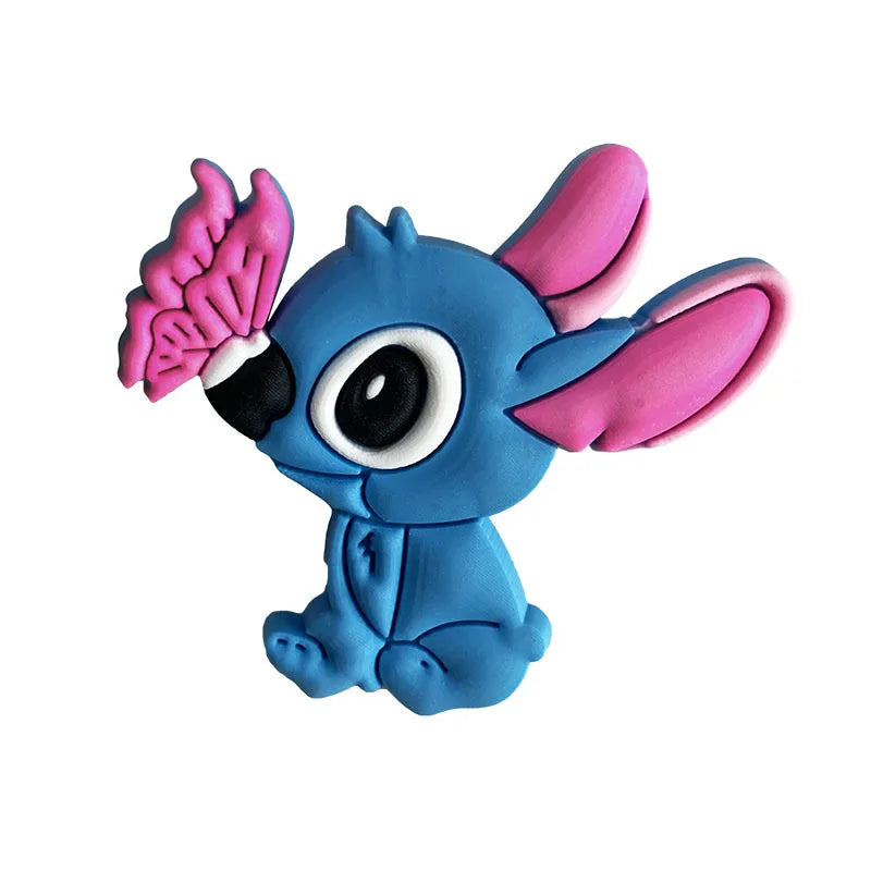 Hot Toys Disney Stitch Shoe Charms PVC Cartoon Shoes Accessories Decorations Buckle Fit Clog Sandal Garden Shoe Kids Gifts