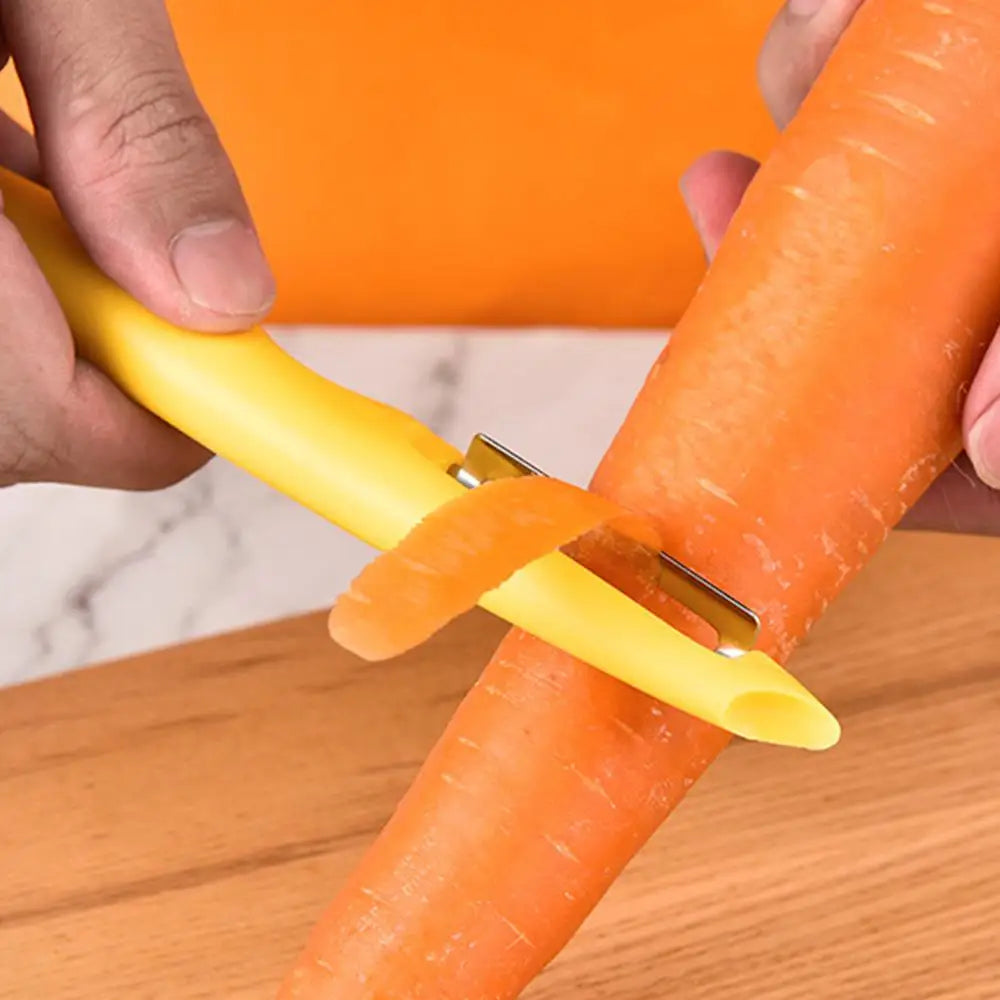 2/4/6PCS Melon Planer Knife Health Multi-function Stainless Steel Kitchen Gadget Vegetable Peeler One-word Modern Yellow
