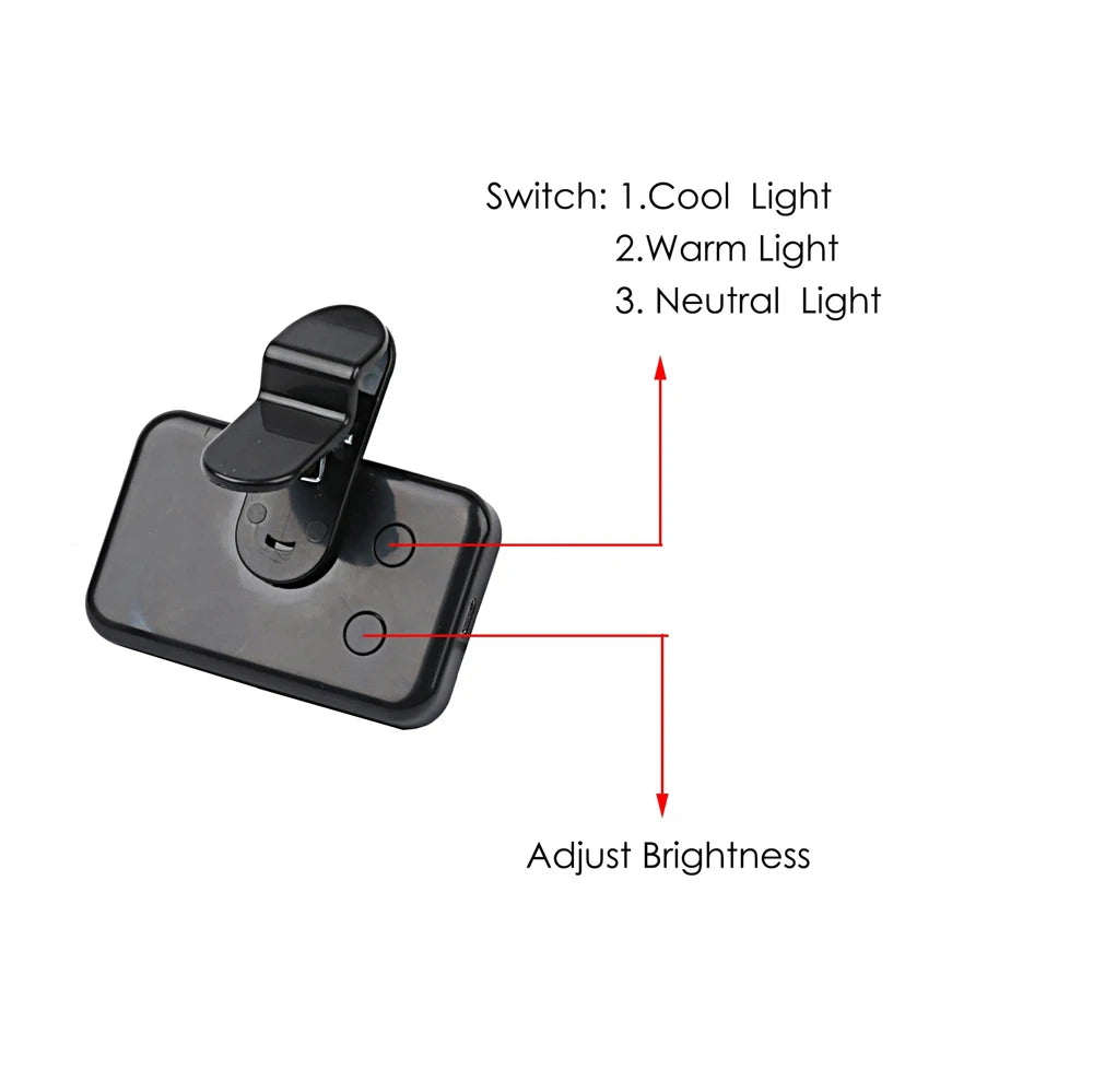 New Portable Mini Selfie Fill Light Rechargeable 3 Modes Adjustable Brightness Clip On For Mobile Phone Computer Fill Light