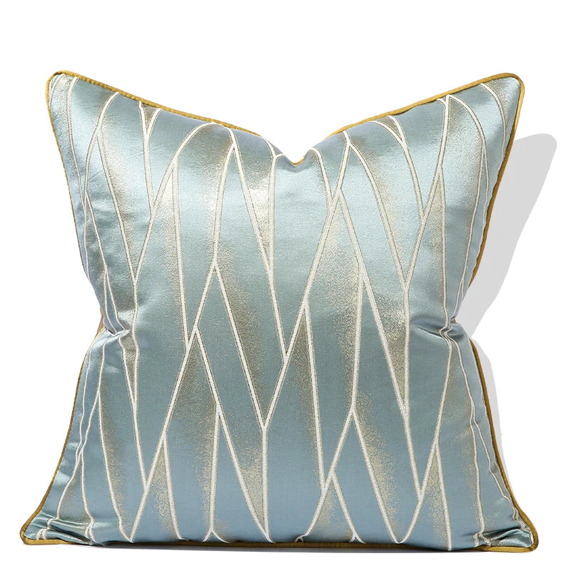 Stripe Jacquard Square Cushion Cover, Beige, Grey, Brown, Pillow Covers for Sofa, Car, Living Room, Hot Popular