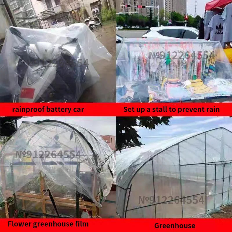 Transparent rainproof PE film waterproof shed balcony garden juicy plant shed keep warm sunshade2x3m 3X5m 4x4m 3x6m