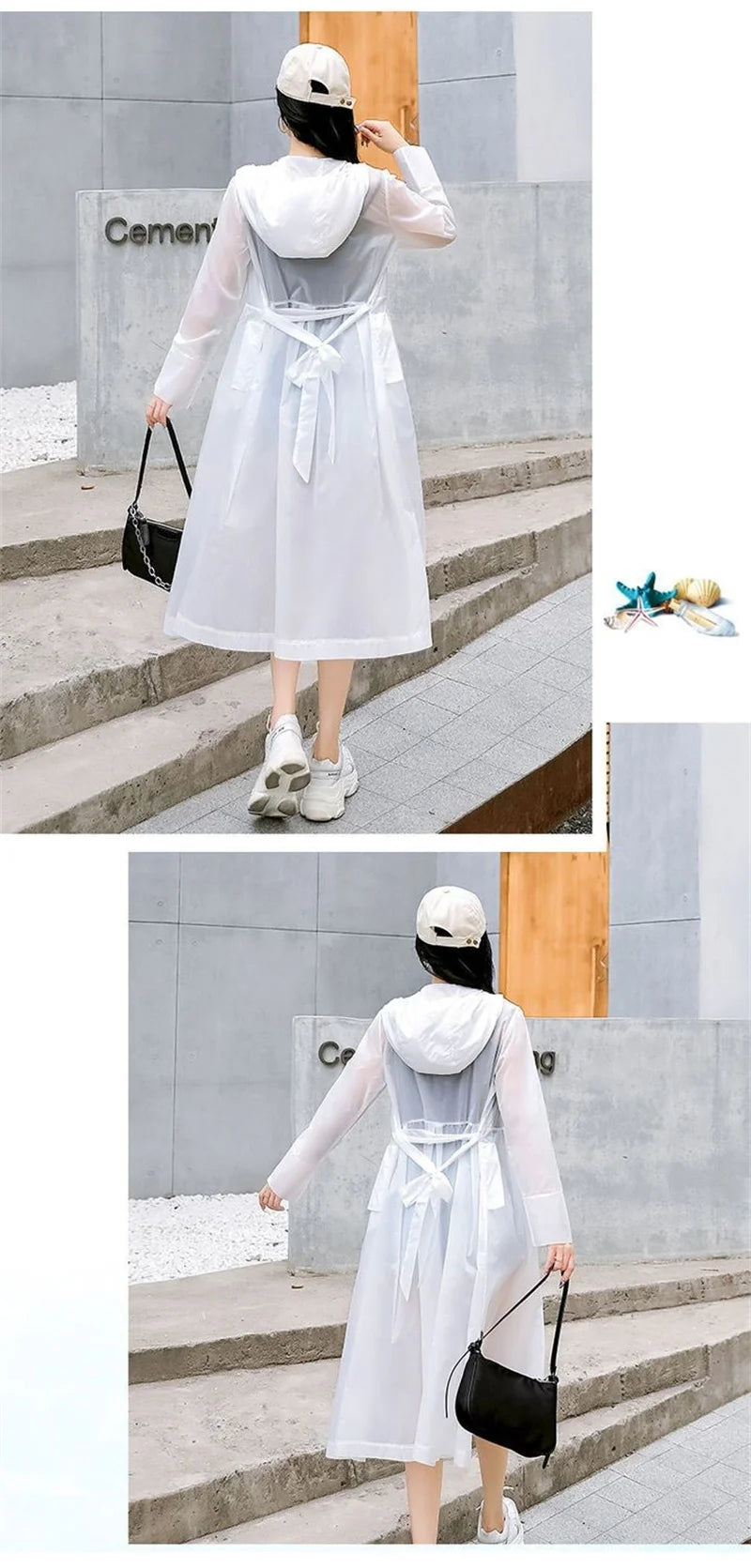 2025Spring Summer New Sunscreen Jacket Ladies Loose Hooded Windbreaker Western-Style Long Sun Protection Clothing Coat Women Top