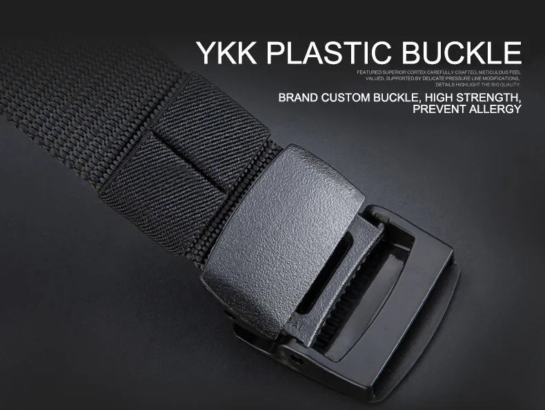 Automatic Buckle Nylon MEN'S Tactical Belts Men's Canvas Belts Premium Pants Belts Sports Belts Nylon Belts