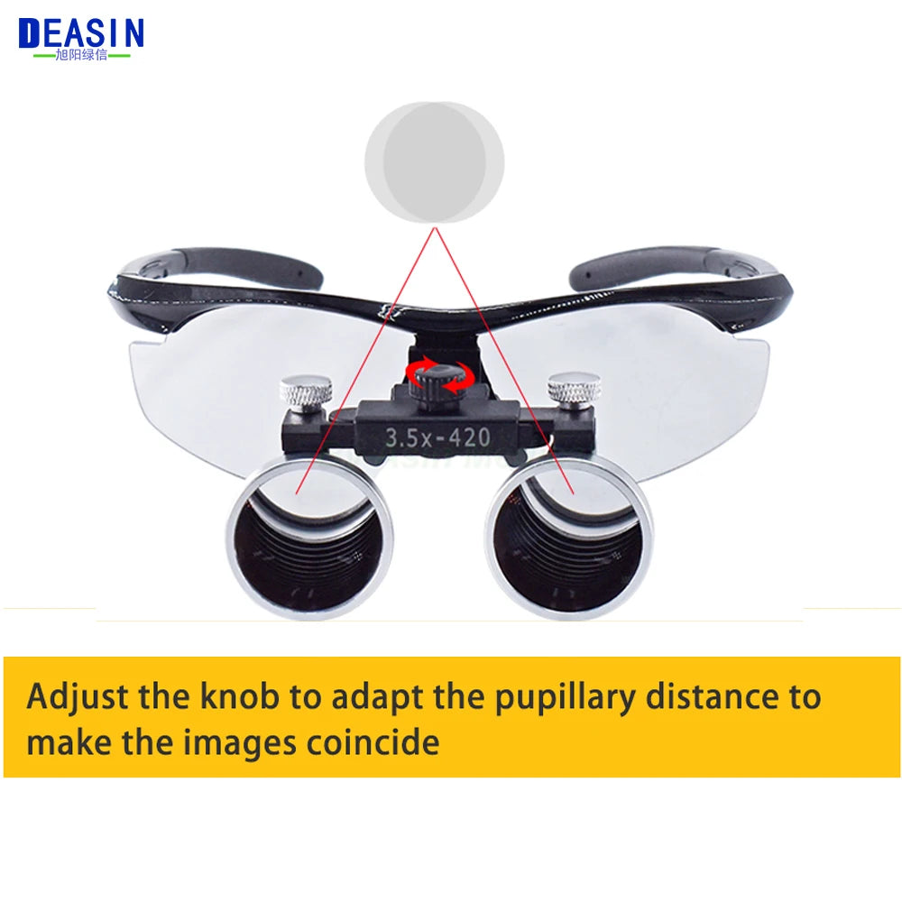 Dental Loupes Dental Magnifier Dental Lab Medical Loupes Magnification Binocular 2.5/3.5x Headlight Headlamp 3W/5W Seperately