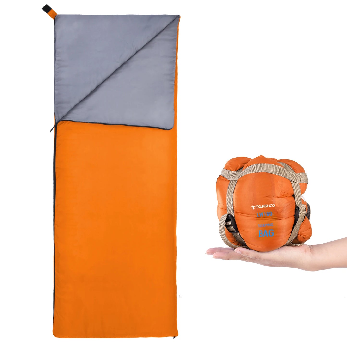 Tomshoo Ultralight Sleeping Bag for Adults 3 Season Outdoor Envelope Sleeping Bag for Camping Backpacking Travel Hiking Supplies