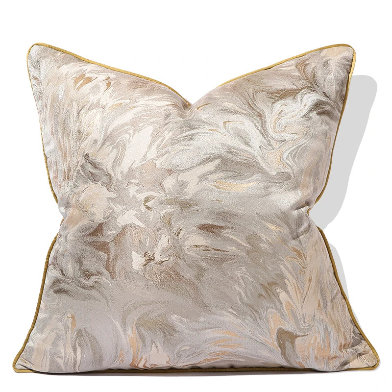 Stripe Jacquard Square Cushion Cover, Beige, Grey, Brown, Pillow Covers for Sofa, Car, Living Room, Hot Popular