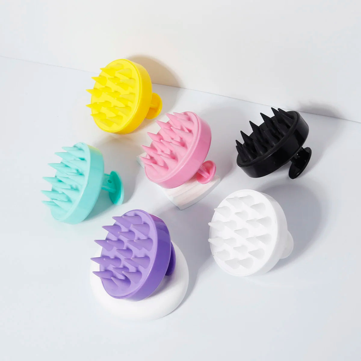 1 pcs silicone soft shampoo brush scalp massage comb thoroughly clean scalp body massage brush hair salon hair brush