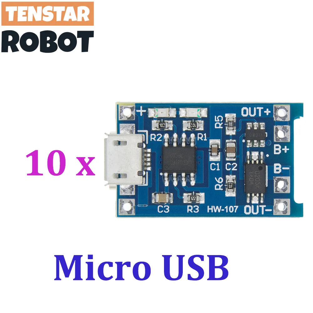 TP4056 +Protection Dual Functions 5V 1A Micro USB 18650 Lithium Battery Charging Board Charger Module