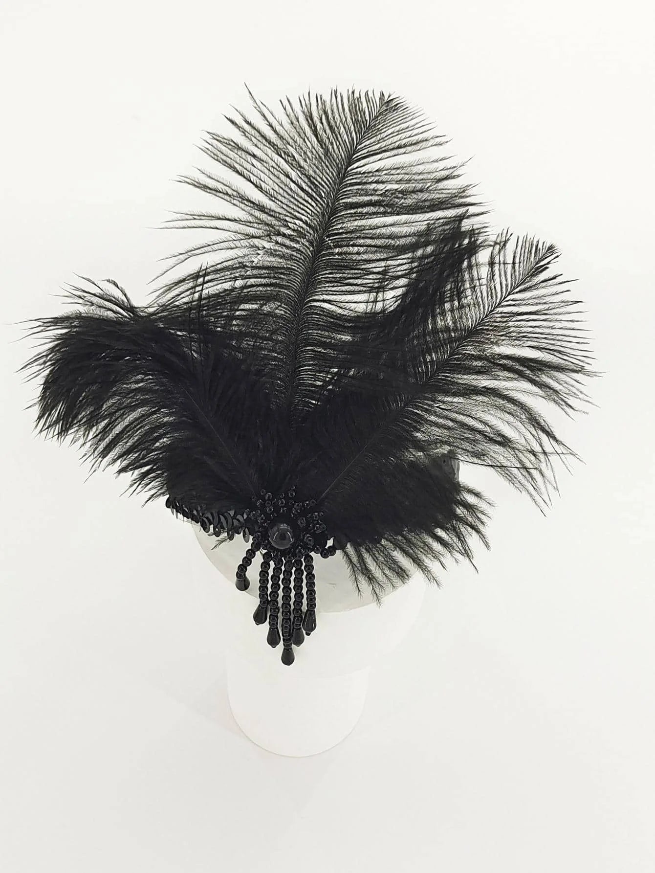 Headband 1920s Makeup Ball Decoration Feather Headband Gatsby Single Party Ladies Headwear Dress Up Feather Headband