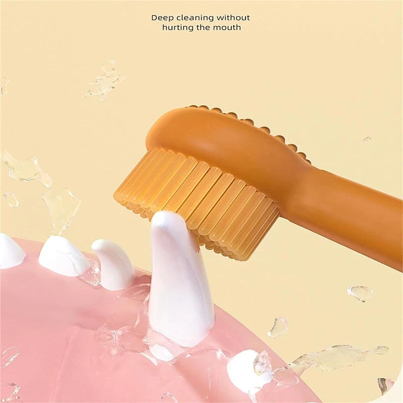 Teeth Whitening Dog Cat Silicone Soft Toothbrush Oral Care Puppy Toothbrush Toothpaste Pet Kit Teeth Cleaning Pet Supplies