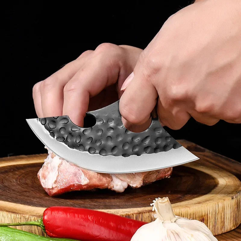 Barbecue Knife Can Open Bottle Cleaver Meat Fruit Vegetables Utility Boning Knife Kitchen Chef Knives Wooden Handle With Sheath