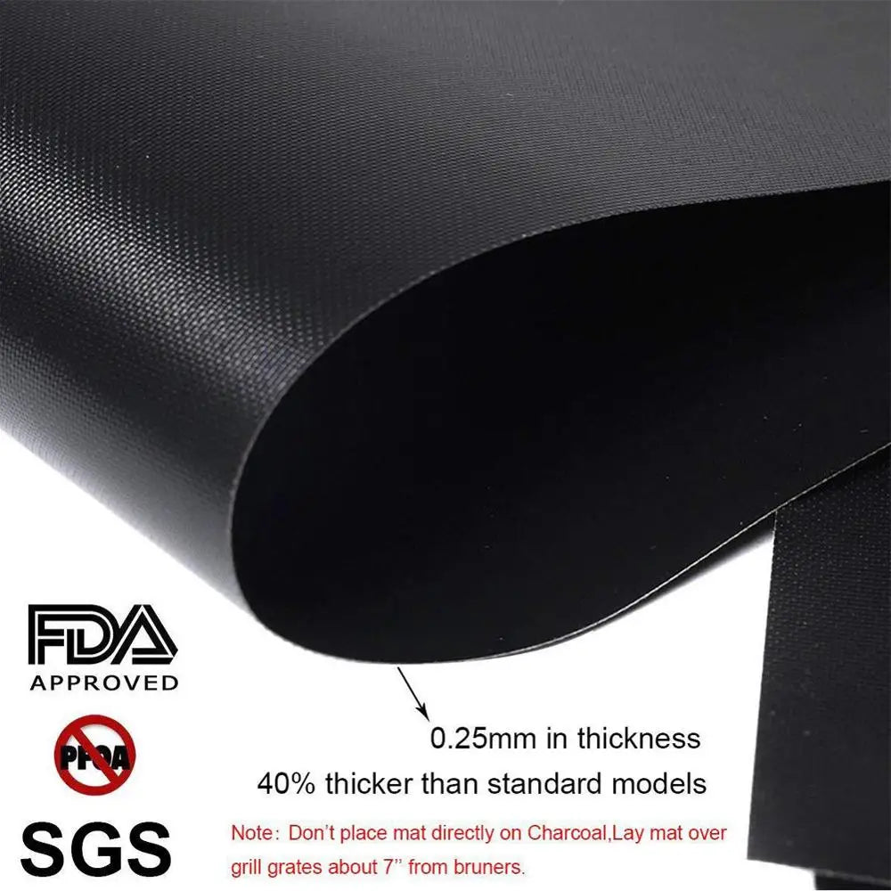 60*40cm Non-stick BBQ Grill Mat Baking Mat Barbecue Tool Cooking Grilling Sheet Heat Resistance Easily Cleaned Kitchen BBQ Tool