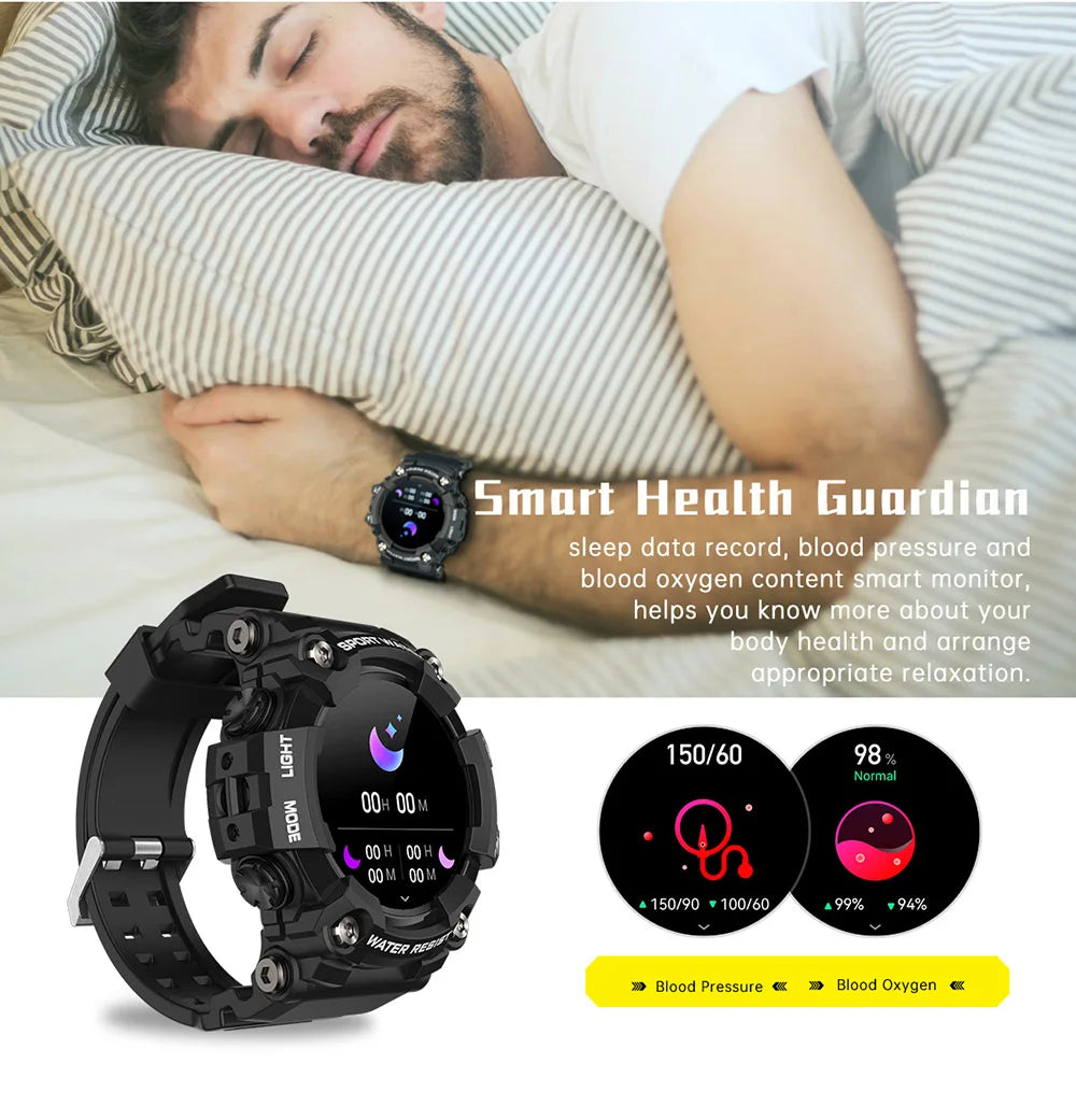 T6plus Compass Altitude Air Pressure Smart Watch 100+ Sport Mode Fitness Tracker Outdoor Military Smartwatch