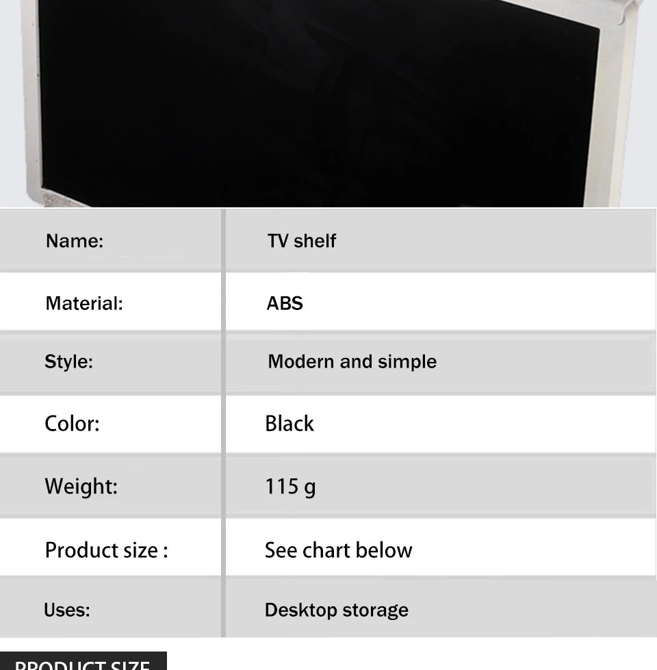 TV Screen Top Shelf Adjustable Computer Monitor Desktop Display Stand Storage Rack Holder Home Office Organizer