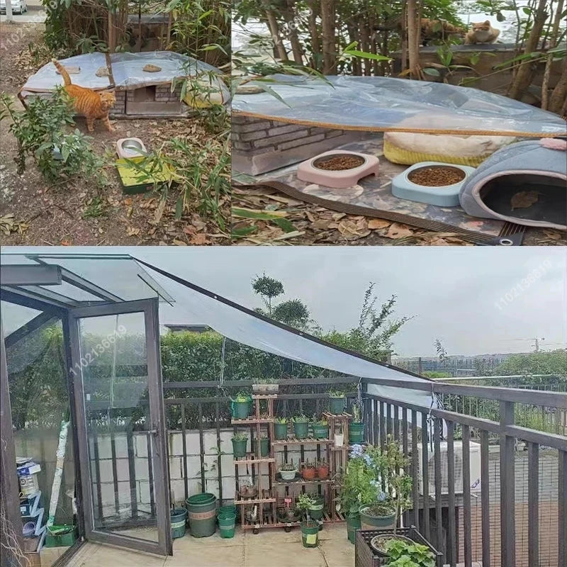 Thicken Transparent Waterproof Tarpaulin Garden Rainproof Clear Poly Tarp Plant Cover Insulation Shed Cloth with Grommets