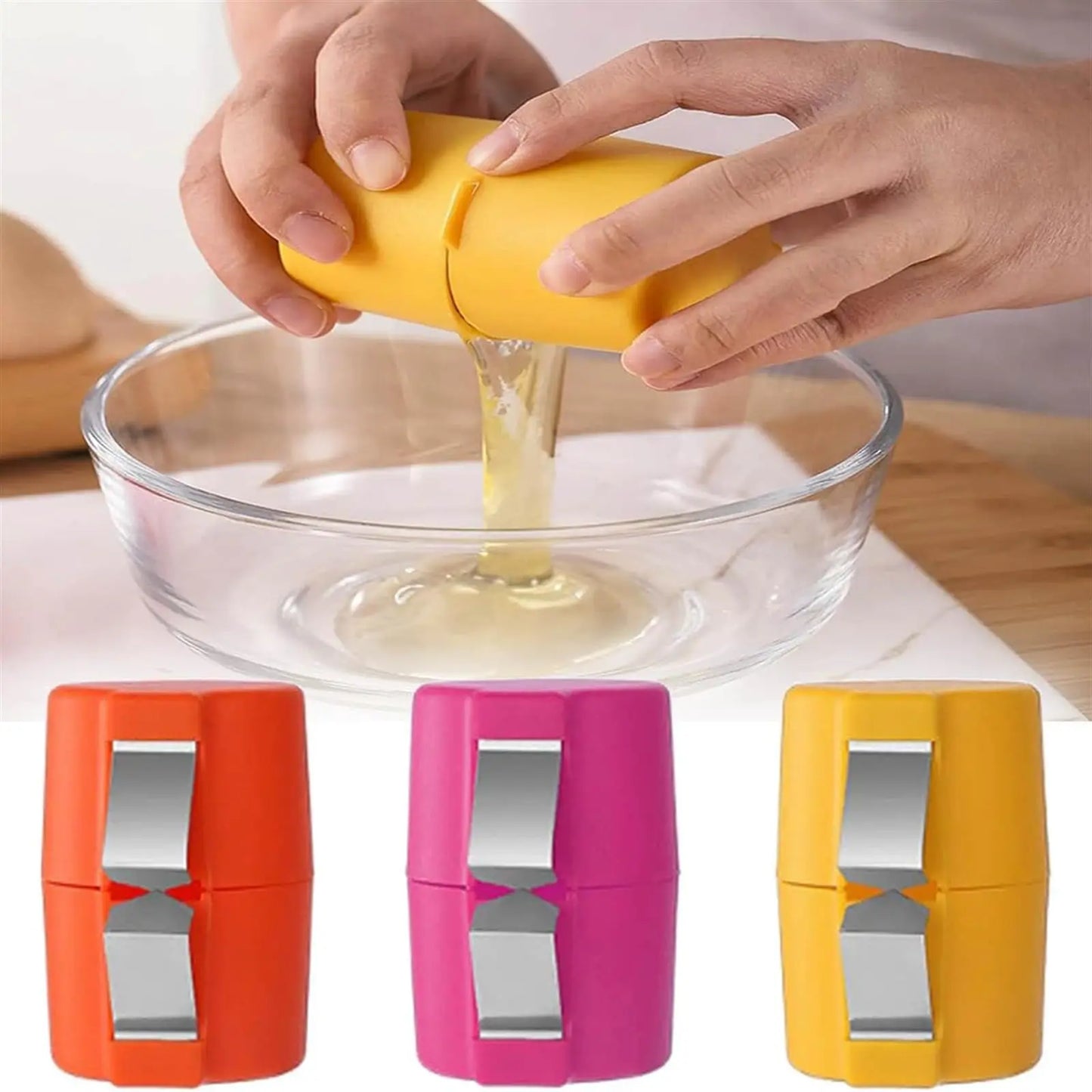 1/2pcs Multifunctional Egg Shell Opener Handheld Egg Cracker Separator Tool Eggshell Cutter Easy Open Kitchen Gadget for Raw Egg