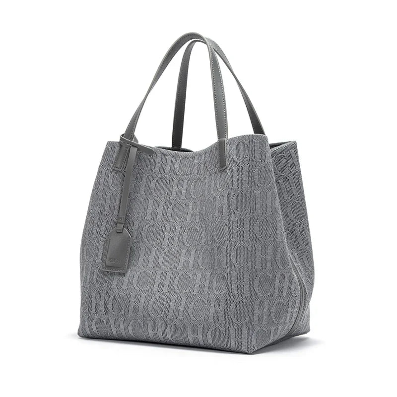 CH High-quality Temperament Ladies Handbag Handmade Large Capacity Women's Shoulder Bag Fashion Classic New Solid Color