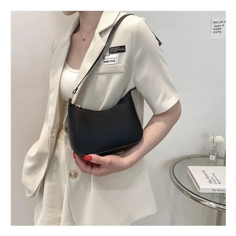 PU New Ladies Fashion Handbag Retro Pure Color Macaron Small Square Bag Hundreds of Shoulder Bags Casual Women's Bags