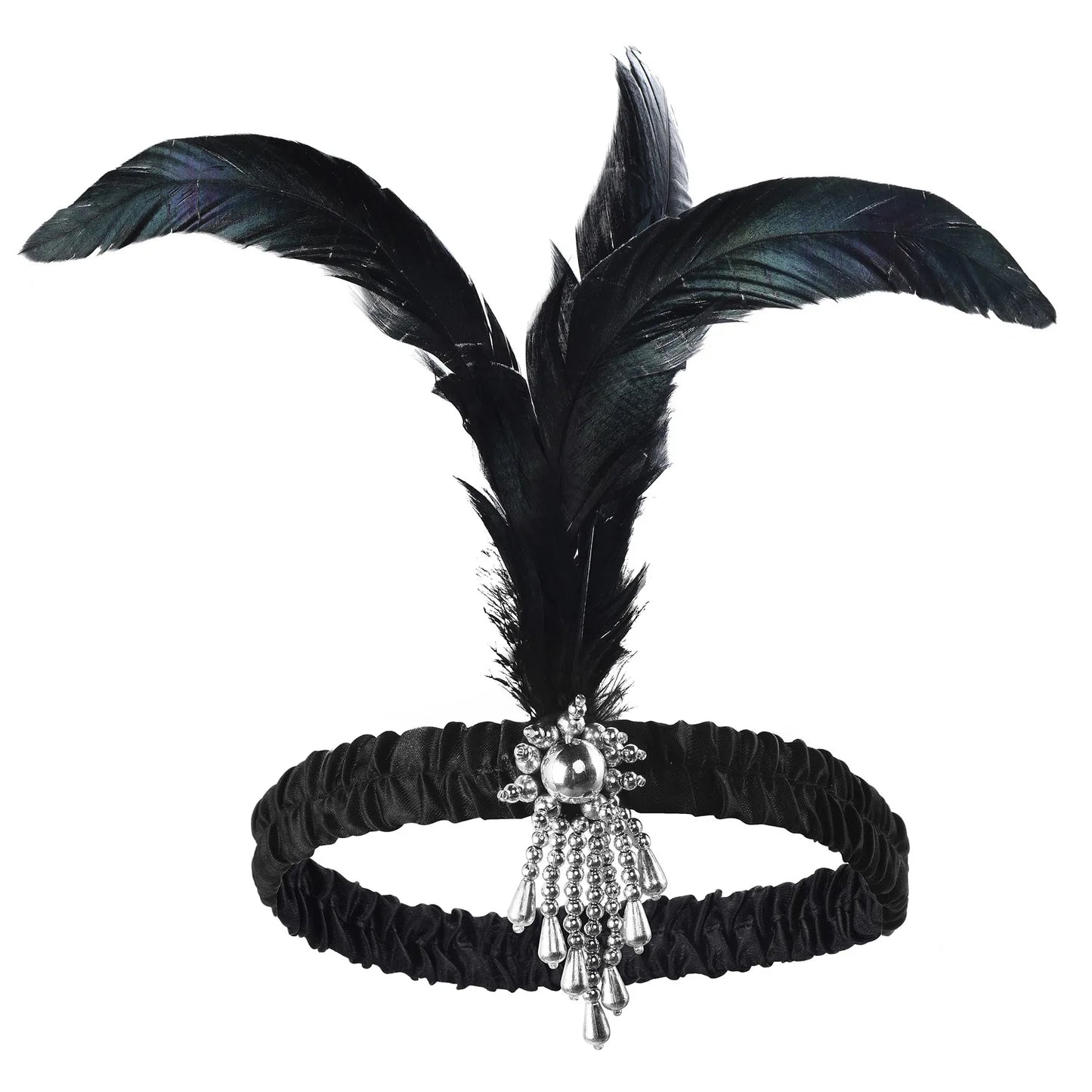 Headband 1920s Makeup Ball Decoration Feather Headband Gatsby Single Party Ladies Headwear Dress Up Feather Headband