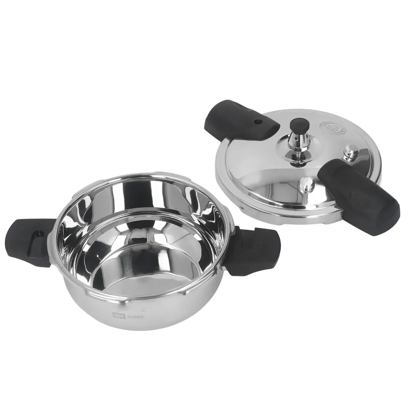 1.8L 18cm Pressure Cooker Stainless Steel Safe Explosion Proof Pressure Cooker Pot for Gas Stove Induction Cooker