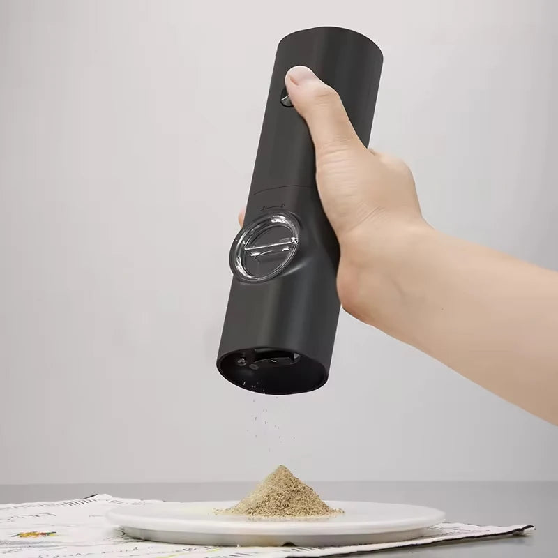 Electric Automatic Mill Pepper And Salt Grinder With Base Set Battery Powered With LED Light Adjustable Coarseness Kitchen Tool