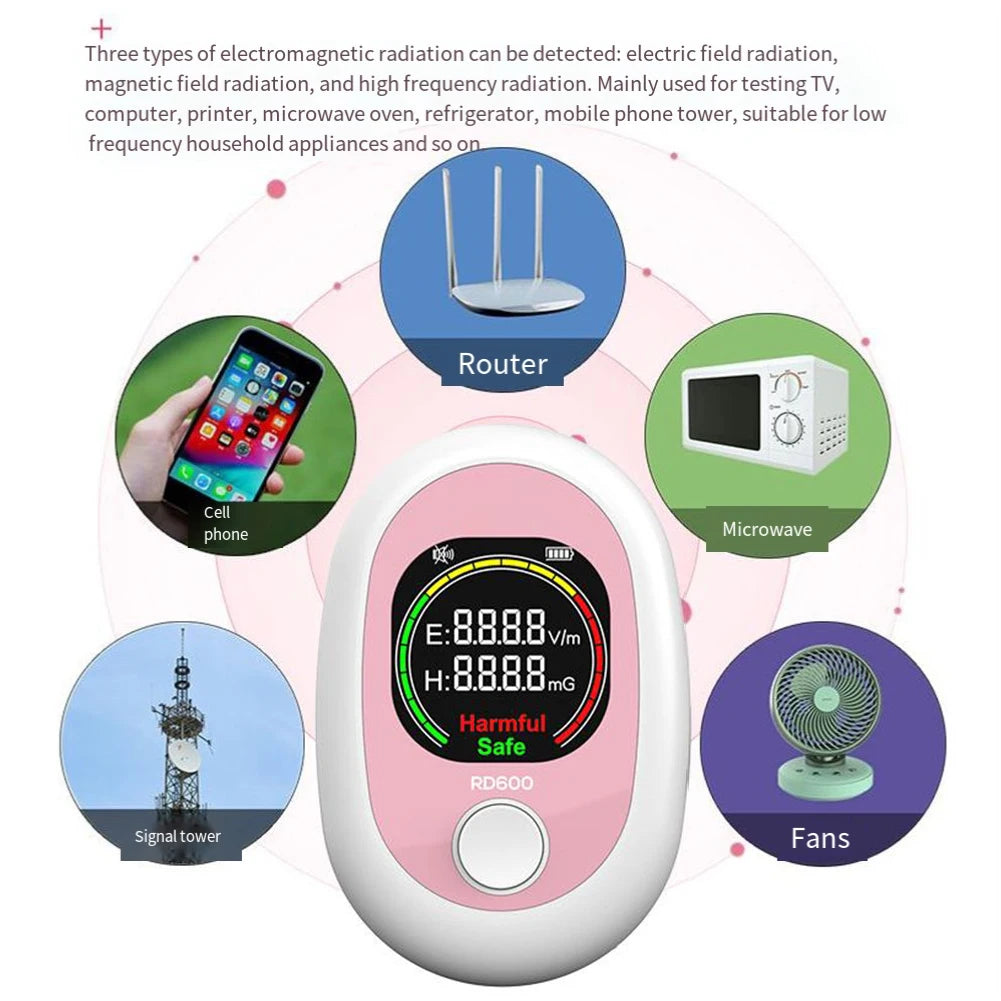 Sleek Design RD600 Electromagnetic Field Meter An Essential Gadget for Health Conscious Consumers Monitoring Radiation Levels