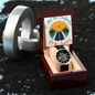 Men Openwork Watch Mineral Crystal Glass Water Resistant