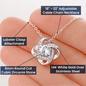 Love knot necklace beauty brilliance elegant pendant chain gift