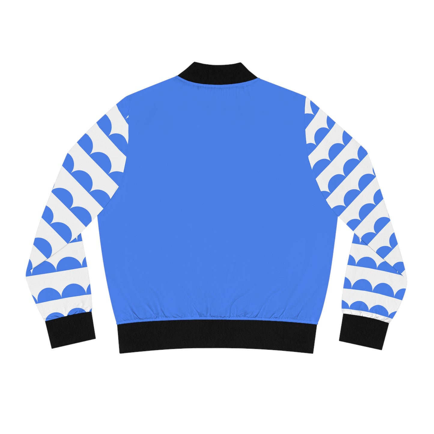 Chic Women's Bomber Jacket with Wave Design - Stylish Outerwear for Every Occasion