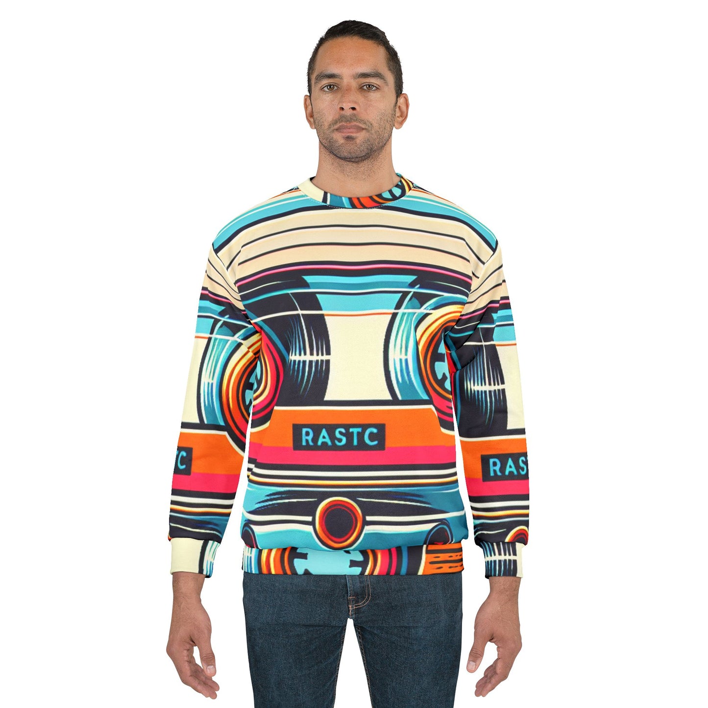 Retro Vibe Unisex Sweatshirt, Perfect for Music Lovers, Casual Wear, Vintage Style, Gift for Friends, Cozy and Fun