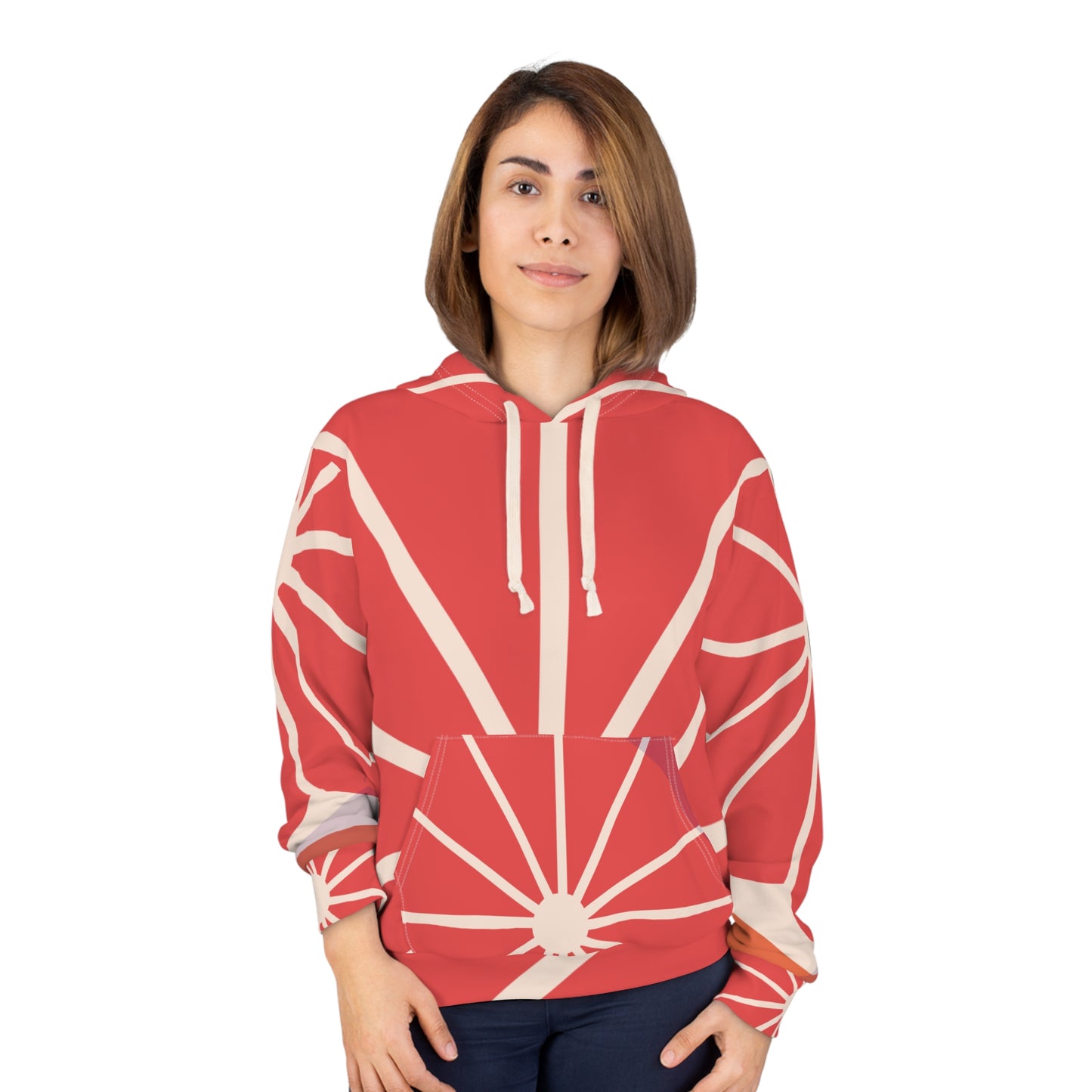 Radiant Sunburst Unisex Pullover Hoodie, Cozy Casual Wear, Gift for Friends,