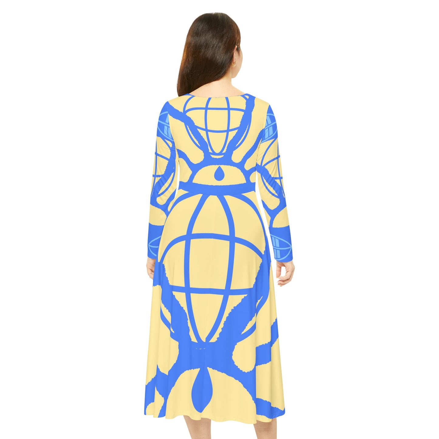 Elegant Long Sleeve Dance Dress, Perfect for Performances, Dance Classes, Parties, Casual Wear, Spring Events