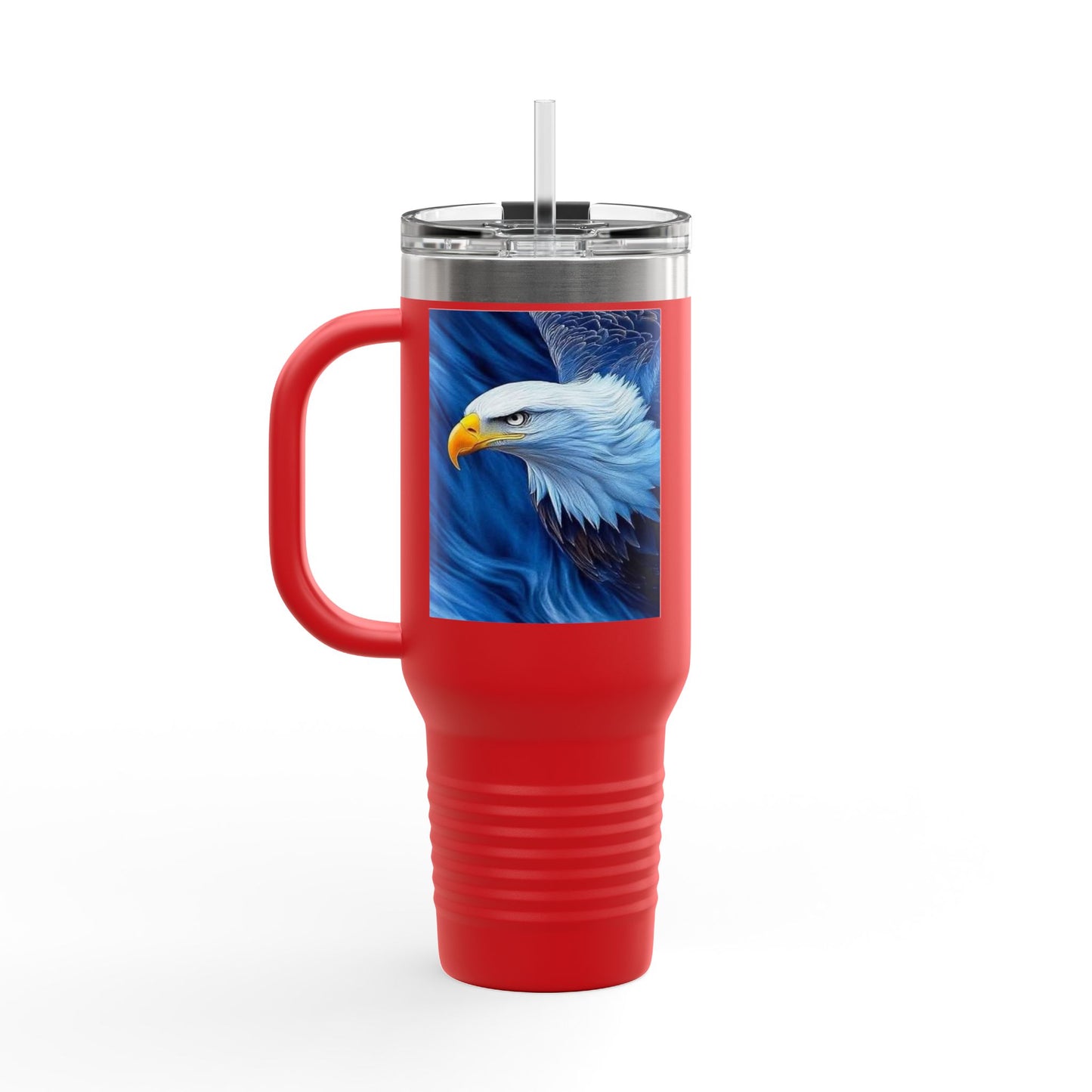 Majestic Eagle Insulated Travel Mug, 40oz | Travel Coffee Cup | Wildlife Lover Gift | Eco Friendly | Outdoor Adventure