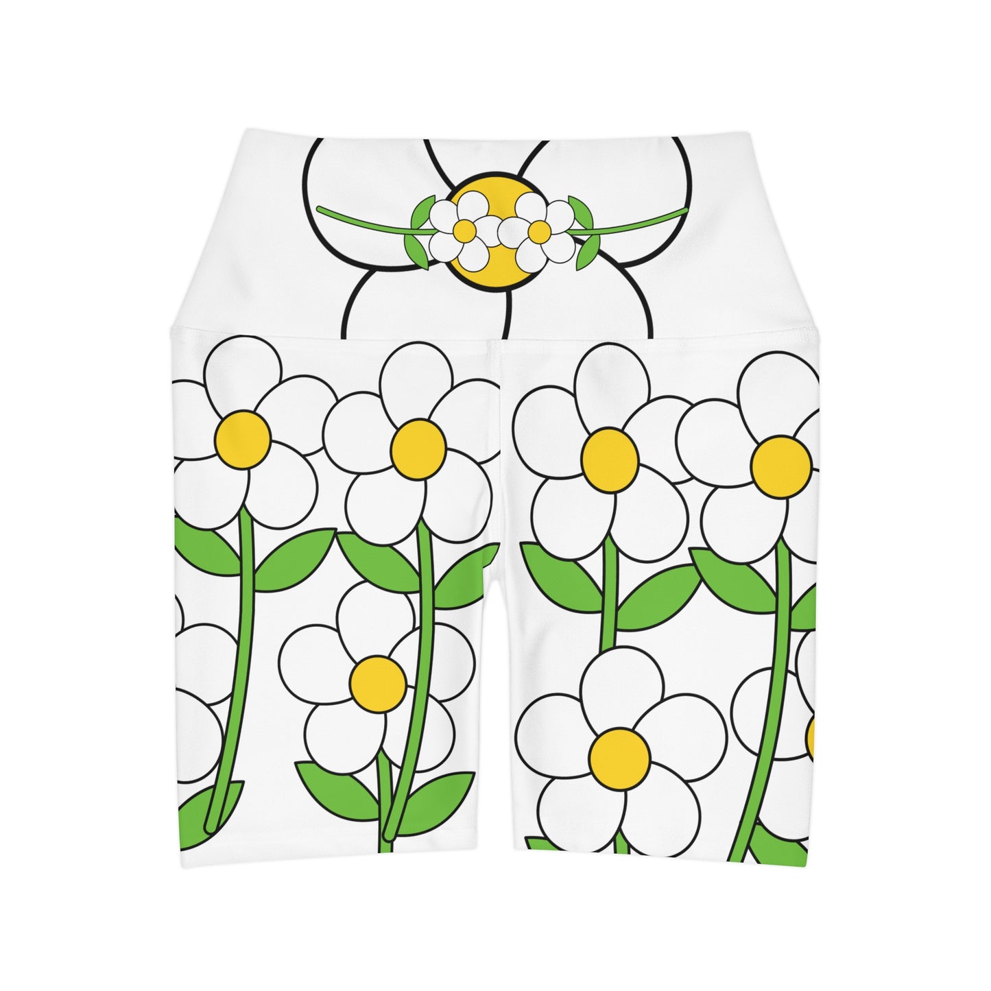 Floral High Waisted Yoga Shorts, Summer Workout Shorts, Fitness Gear, Activewear, Casual Shorts