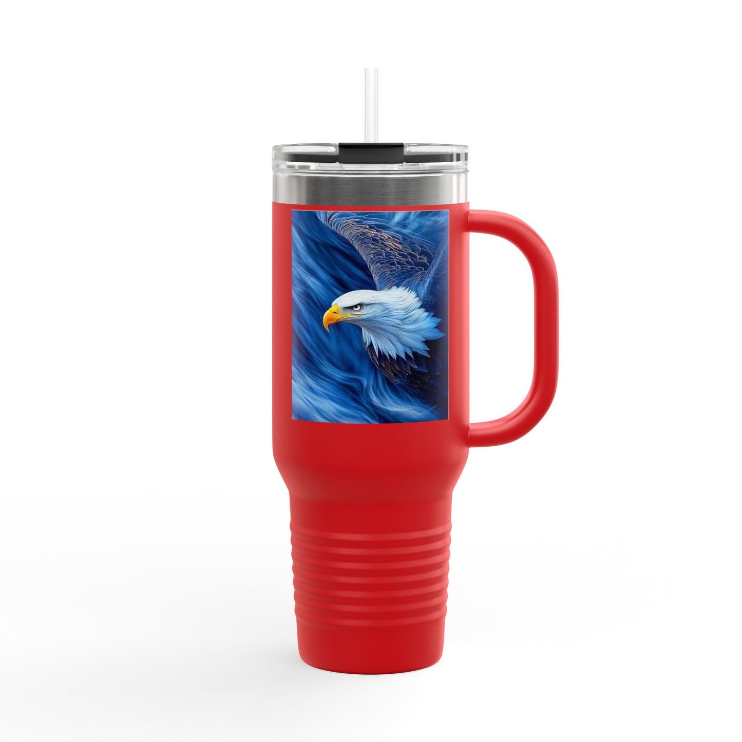 Majestic Eagle Insulated Travel Mug, 40oz | Travel Coffee Cup | Wildlife Lover Gift | Eco Friendly | Outdoor Adventure